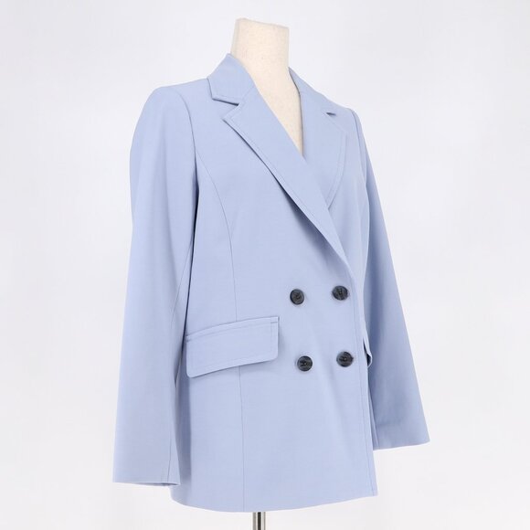 TALBOTS Bella Double-breasted Blazer in Lilac Blue Size 6 - Picture 4 of 9